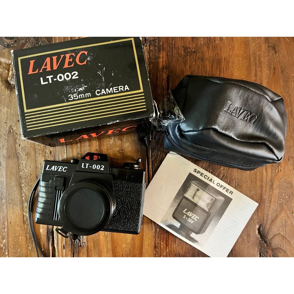 LAVEC LT-002 Camera - 35mm Film - In Box With Case Vintage Photography Black